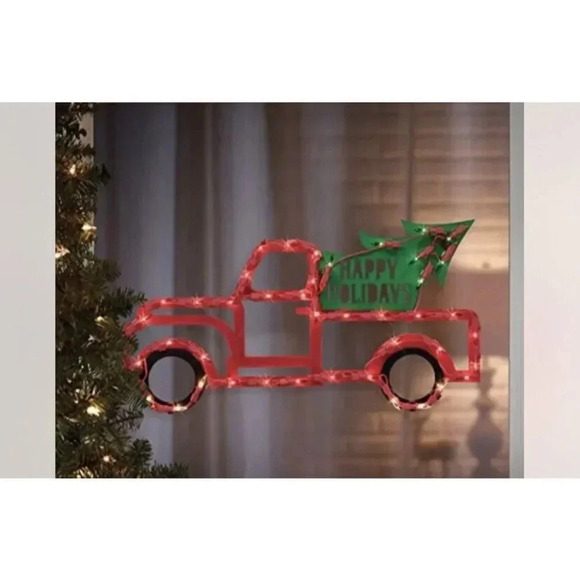 IG Design Multicolored Truck and Tree Indoor Christmas Decor 14 BRAND NEW - Picture 3 of 7